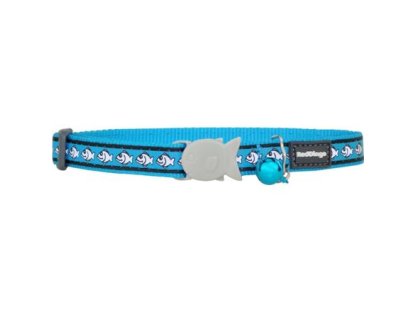 Cat Collar 12 mm x 20-32 cm – Refl. Fish Turquoise