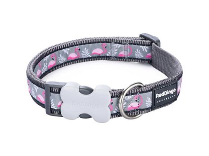 Obojek RD 12 mm x 20-32 cm - Flamingo Cool Grey