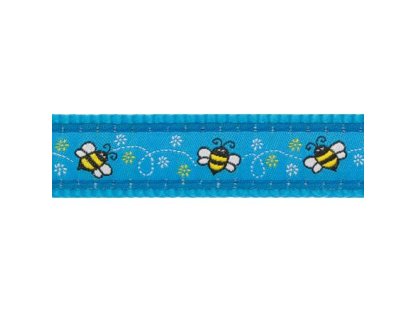 Obojek RD 15 mm x 24-36 cm - Bumble Bee Turquoise