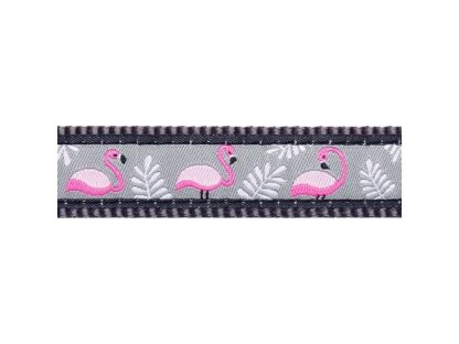 Obojek RD 15 mm x 24-36 cm - Flamingo Cool Grey