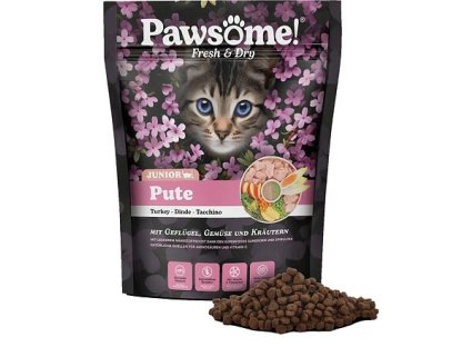 Pawsome! Fresh & Dry Junior Pute s krůtím masem 750 g