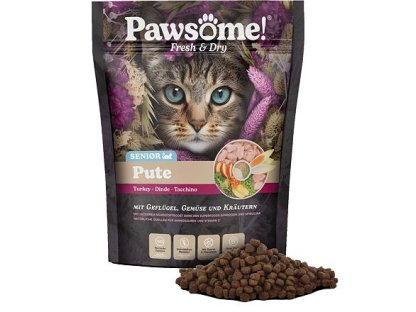 Pawsome! Fresh & Dry Senior Pute s krůtím masem 750 g