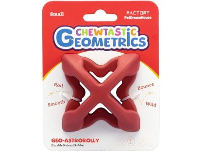 Petdreamhouse Chewtastic Geometrics Geo-AstroRolly – červená