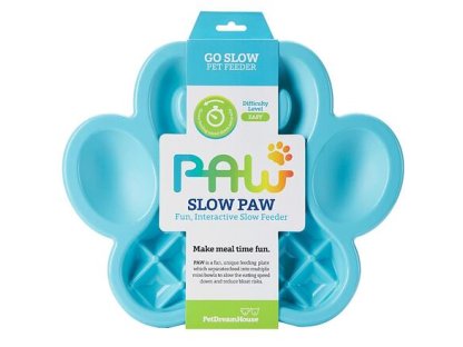 PetDreamHouse Paw Slow Feeder – Blue