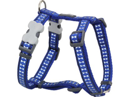 Dog Harness 12 mm x 30-44 cm– Refl.Bones Dark Blue