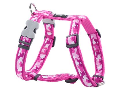 Postroj RD 12 mm x 30-44 cm - Camouflage Hot Pink