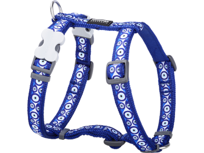 Dog Harness 12 mm x 30-44 cm - Evil Eye Dark Blue