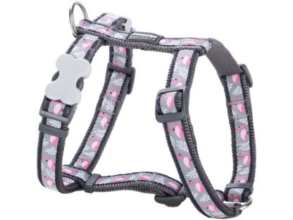 Dog harness 12 mm x 30 - 44 cm - Flamingo Grey