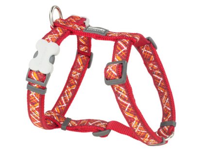 Dog Harness 12 mm x 30-44 cm - Flanno Red