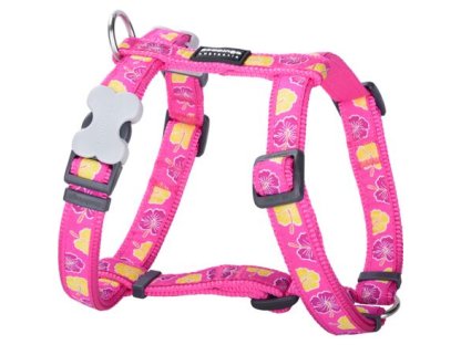 Dog Harness 12 mm x 30-44 cm - Hibiscus Hot Pink