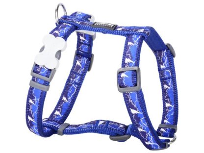 Dog Harness 12 mm x 30-44 cm - Lightning Dark Blue