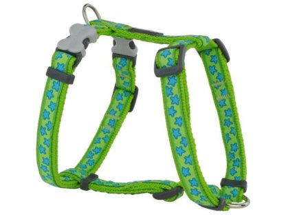 Dog Harness 12 mm x 30-44 cm - Stars Turquoise