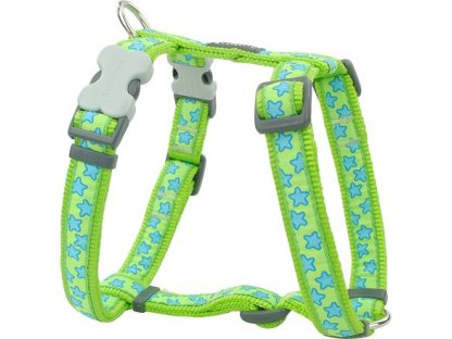 Dog Harness 15 mm x 36-54 cm - Stars Turquoise