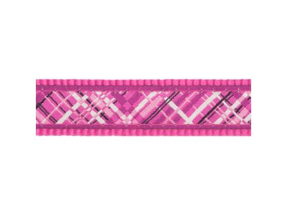 Postroj RD 25 mm x 71-113 cm - Flanno Hot Pink