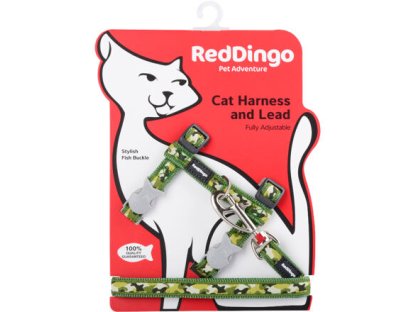 Cat Harnees & Lead - Camouflage Green