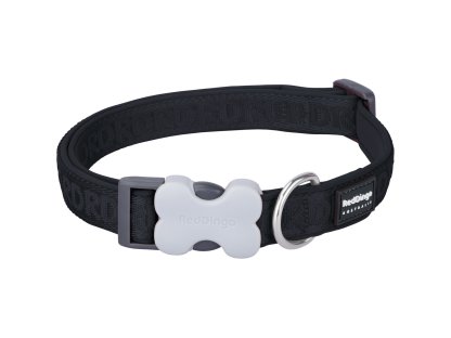 Red Dingo Padded Collar M – Black – 20 mm x 31-48 cm