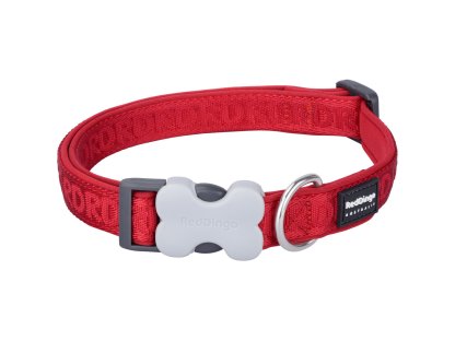 Red Dingo Padded Collar M – Red – 20 mm x 31-48 cm