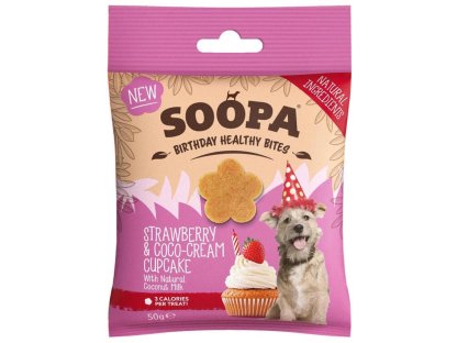 Soopa Healthy Bites Cupcake s jahodami a kokosem 50 g