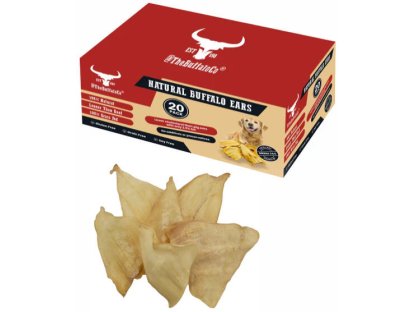 The Buffalo Co. Sušené buvolí uši – 20 kusů