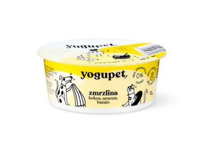 Yogupet ice cream for dogs and cats – with coconut, pineapple and banana