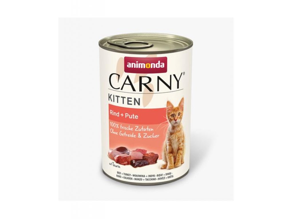 Animonda CARNY® cat Kitten hovädzie mäso a morka 400g