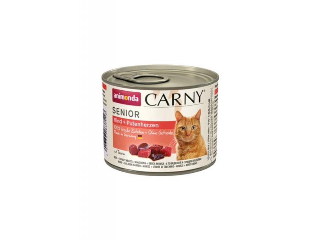 Animonda CARNY® cat Senior hovädzie a morčacie srdiečka 200g