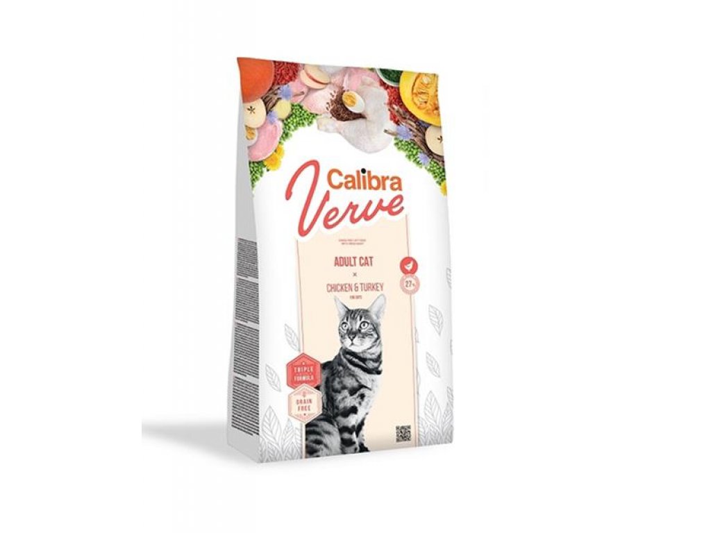 Calibra Cat Verve GF Adult Chicken&Turkey 750g