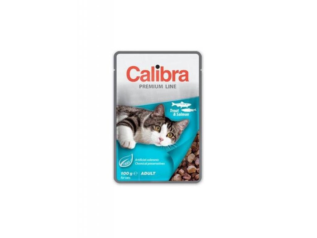 Calibra KAPSIČKA Premium cat Adult Pstruh & losos v omáčke  100g