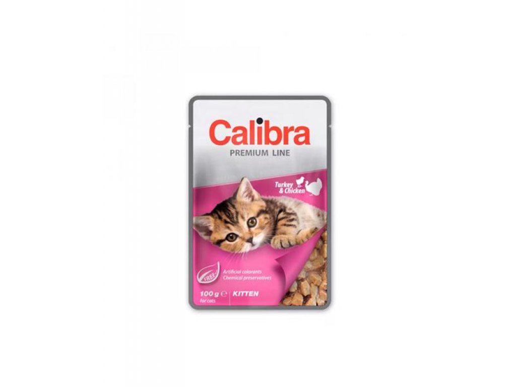 Calibra KAPSIČKA Premium cat Kitten Morka & kura v omáčke 100g