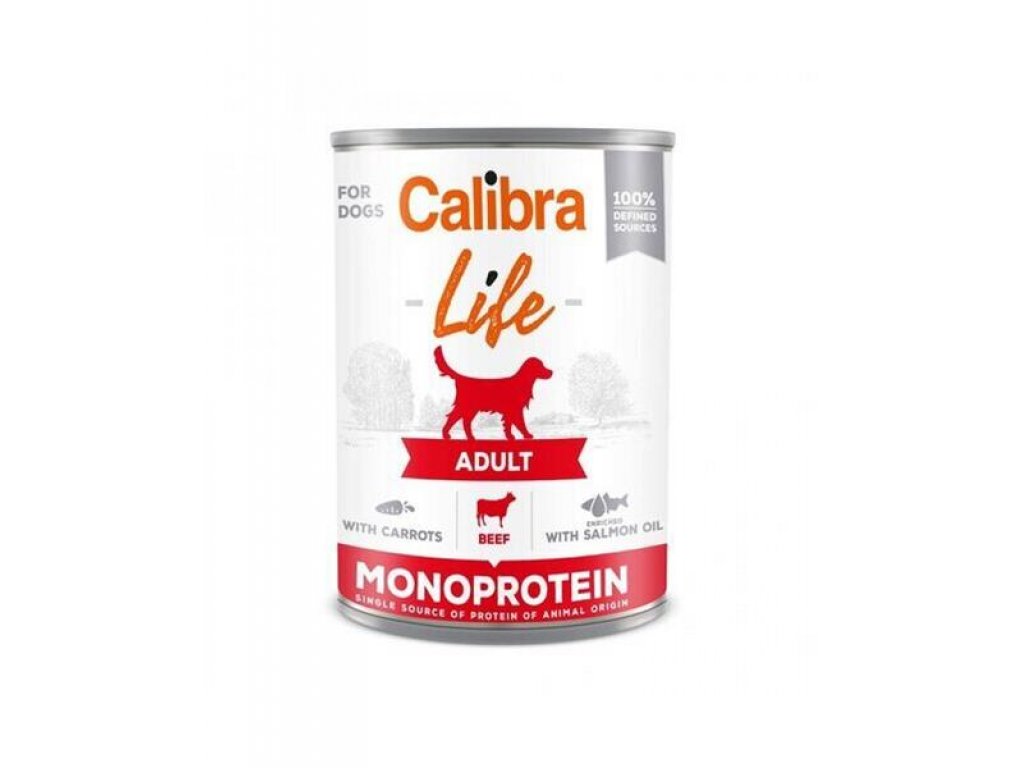 Calibra KONZERVA dog Adult Life Beef & Carrots 