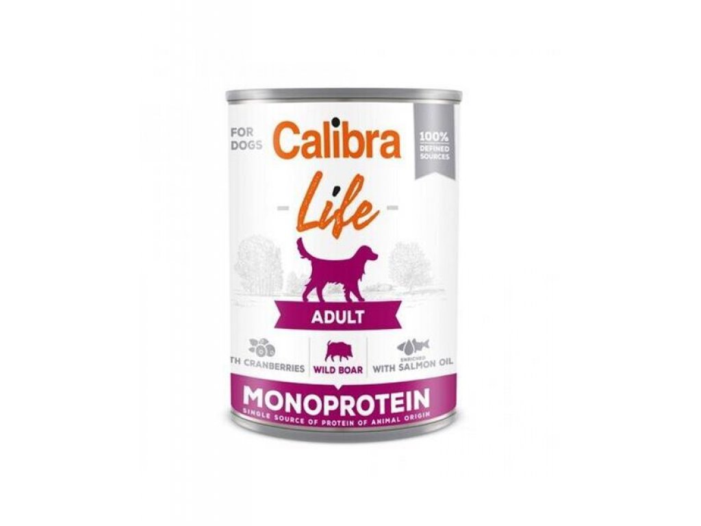 Calibra KONZERVA dog Adult Life Wild boar & Cranberries 