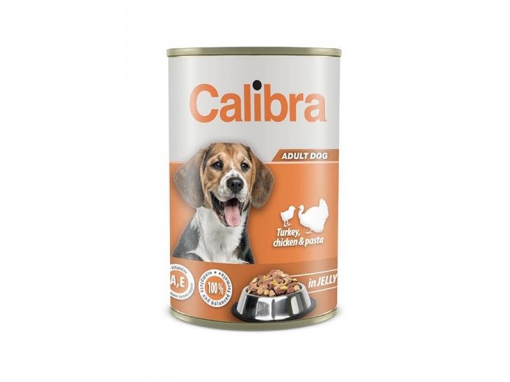 Calibra KONZERVA dog Adult Morka & kura & cestoviny v želé 1240 g