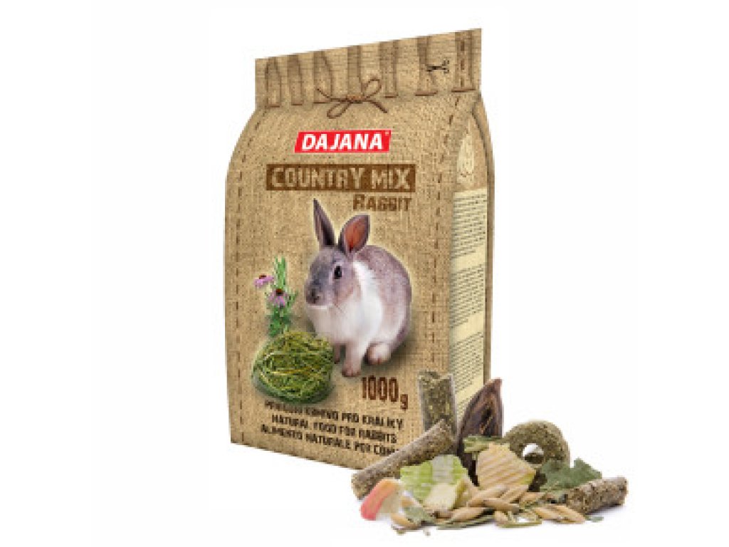 Dajana - COUNTRY MIX, Rabbit 1 000 g, krmivo pre králiky