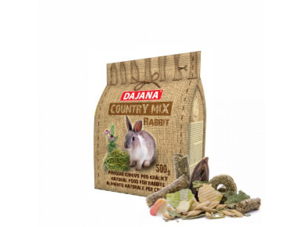 Dajana – COUNTRY MIX, Rabbit 500 g, krmivo pre králiky