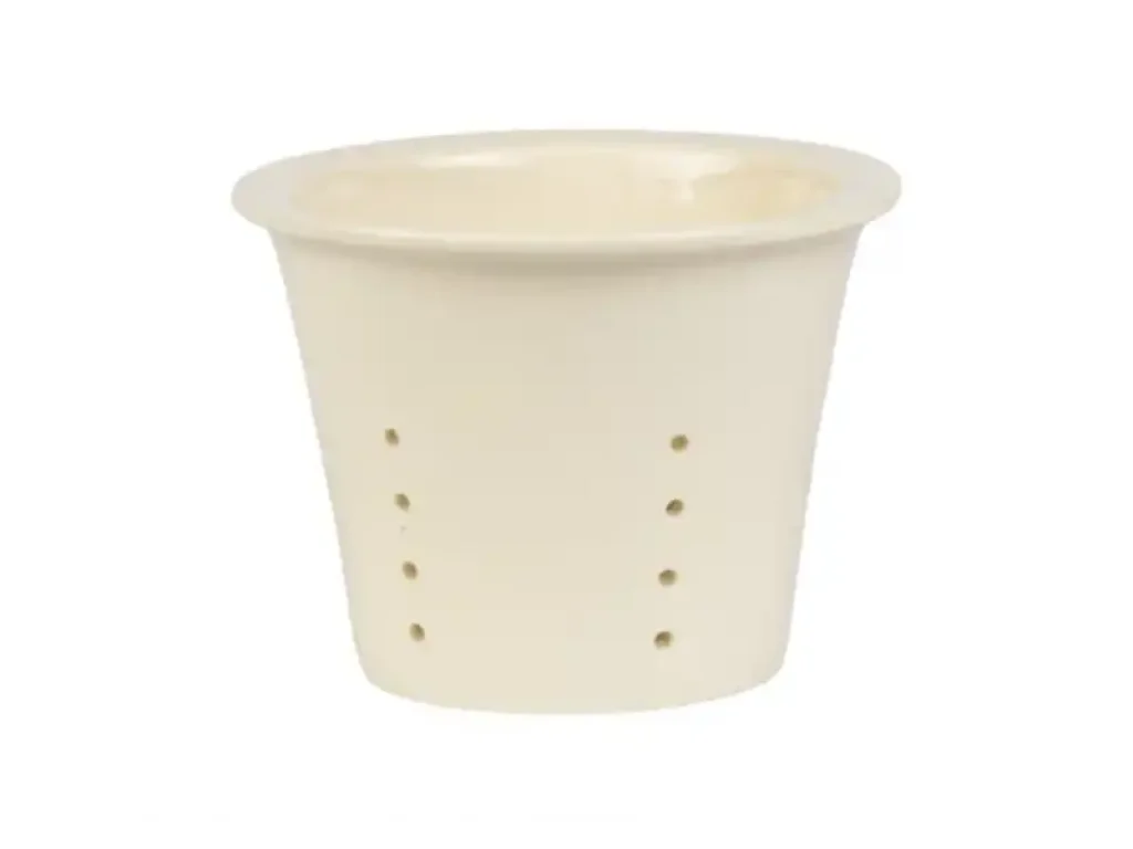 Hrnček porcelánový na čaj, 430ml, RUBY, s porcelánovým sitkom