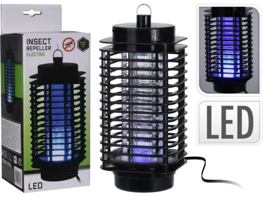 Lapač hmyzu elektrický, LED, čierny