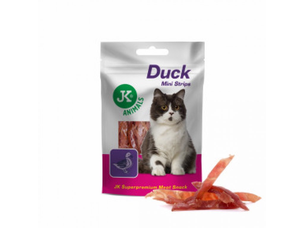 Meat Snack Cat Duck Mini Strips, mäsová maškrta