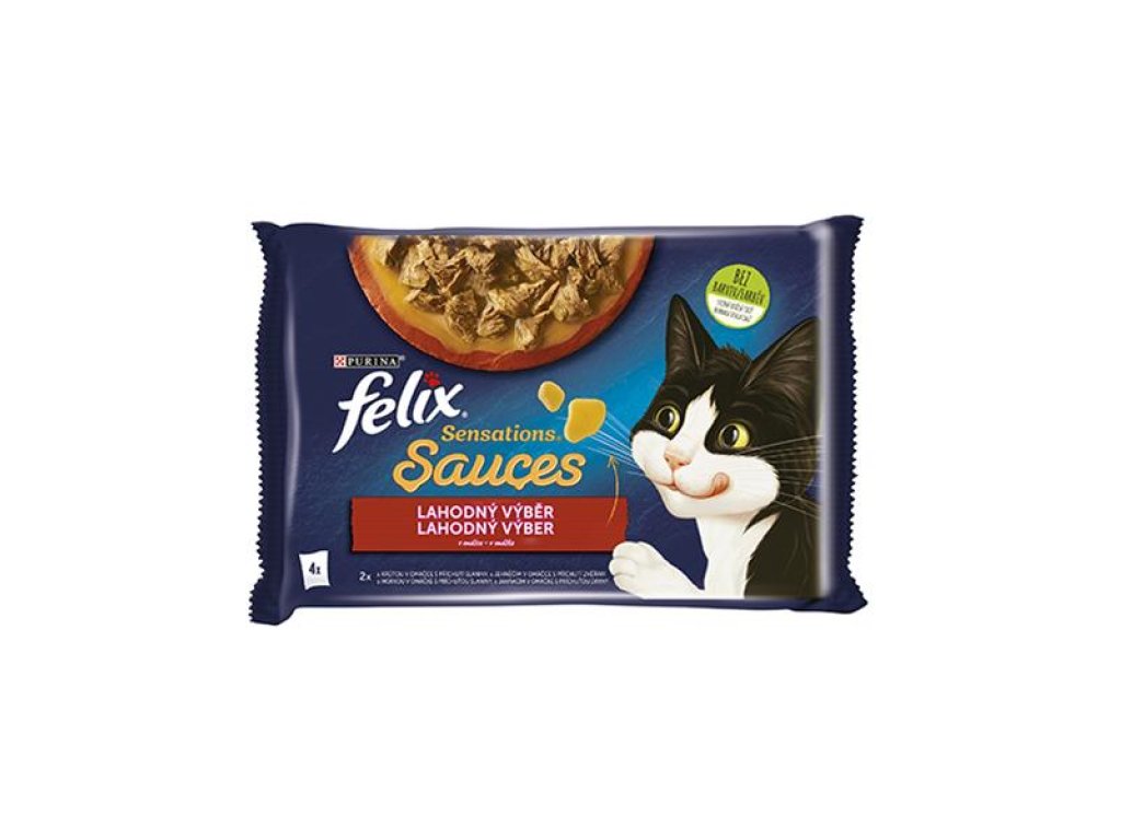 Nestlé FELIX Sensations cat Multipack morka&jahňa kapsička 4x85 g