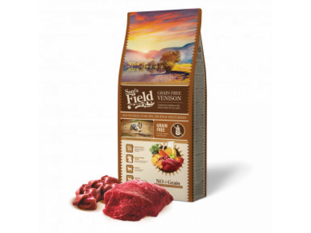 Sam's Field Grain Free Venison, superprémiové granule, (Sams Field bez obilnín)