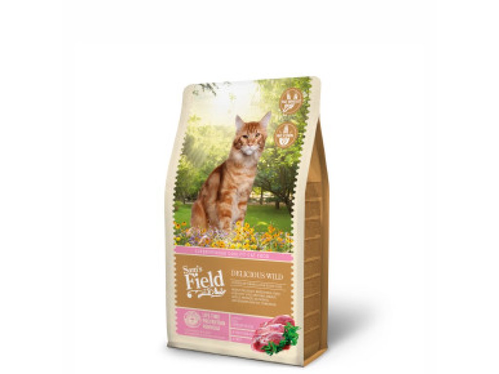 Sams Field Cat Delicious Wild, superprémiové granule s divočinou