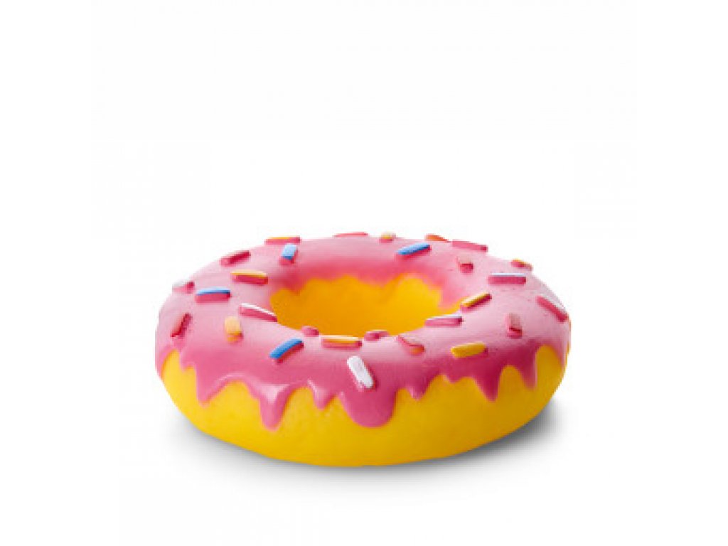 Vinylový donut XL 14 cm, vinylová (gumová) hračka