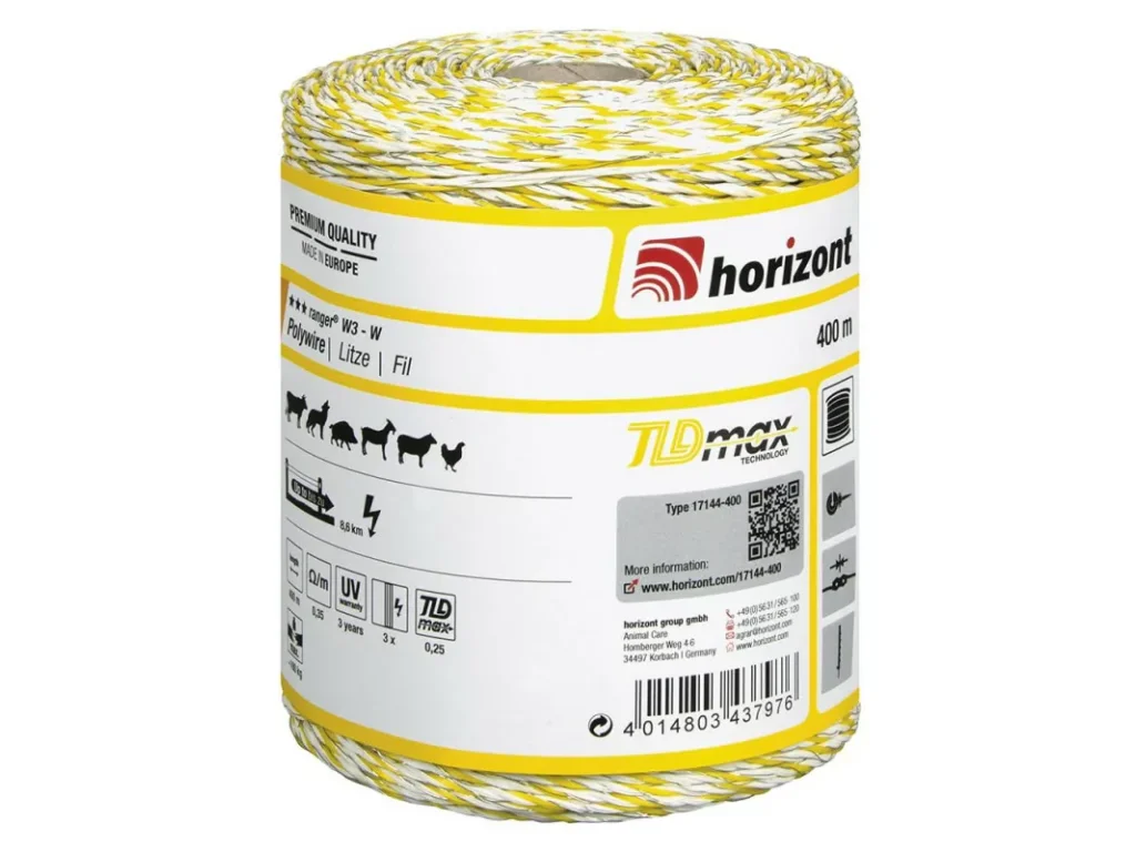 Vodiace lanko 3x0,25mm, 400m, 160kg bielo-žlté