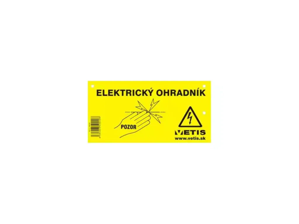 Výstražná tabula na elektrické ohradníky 0,7mm