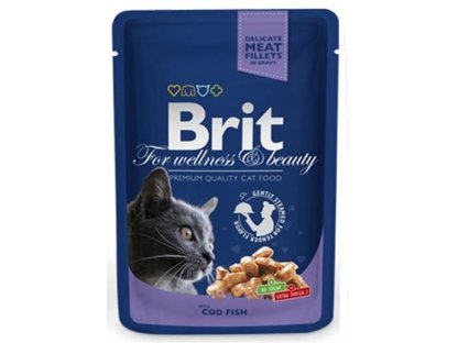 BRIT Premium cat Kapsička Adult Cod Fish 100 g