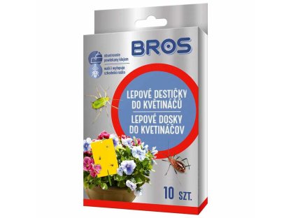 BROS Dosky ŽLTÉ lepové izbové do kvetináčov 10ks