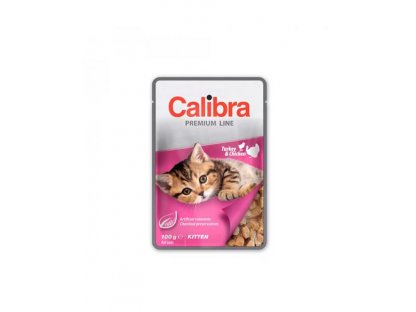 Calibra KAPSIČKA Premium cat Kitten Morka & kura v omáčke 100g