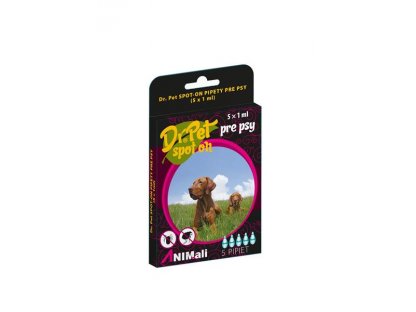 Dr.Pet spot-on pipety pre psy 5 x 1 ml (spot-on tick and flea repellent for dogs)