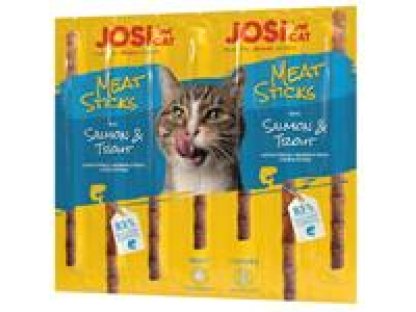 JosiCat pamlsok Cat Meat Sticks Salmon&Trout 5g