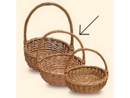 Košík na ovocie prútený, priemer 28cm, výška 11cm