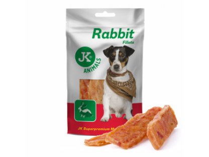 Králičie mäsové filety, mäsová maškrta, 80 g (Rabbit Fillets Meat Snack)